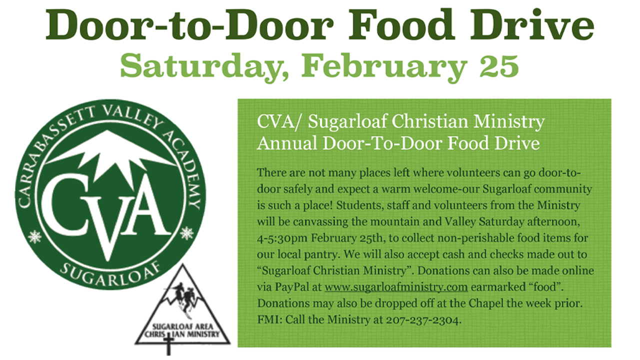 Door-to-Door Food Drive Sat. 2/25 in CV, please give to those in need ...